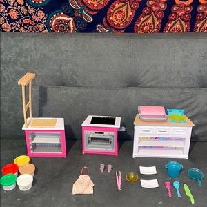 huge barbie play dough kitchen set!